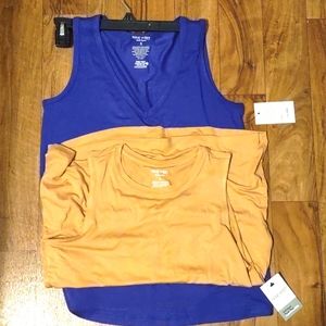 NWT 2 sleeveless Nine West small tops